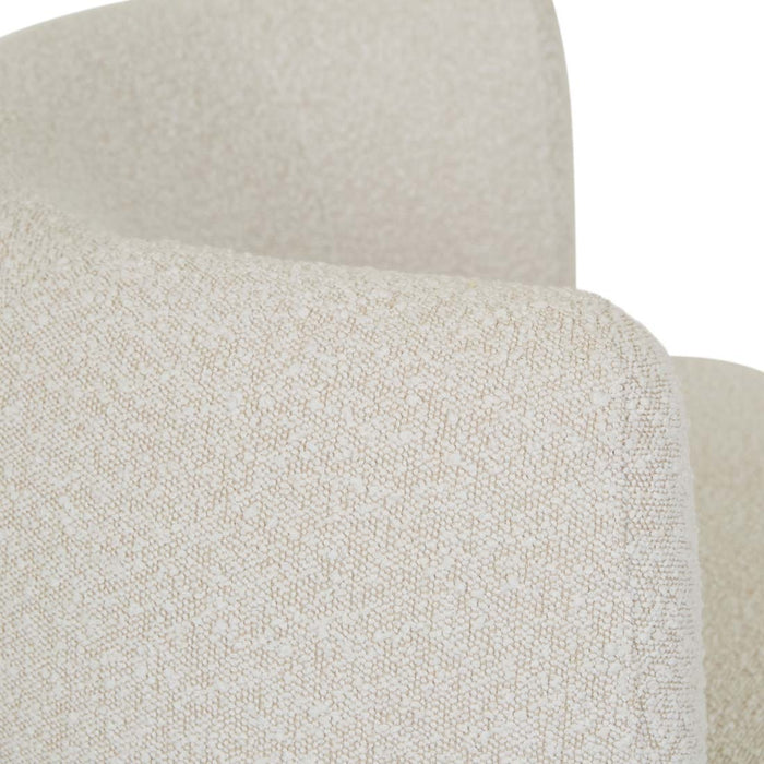 Hugo Vera Swivel 1 Seater Sofa - Oat Boucle, close-up detail