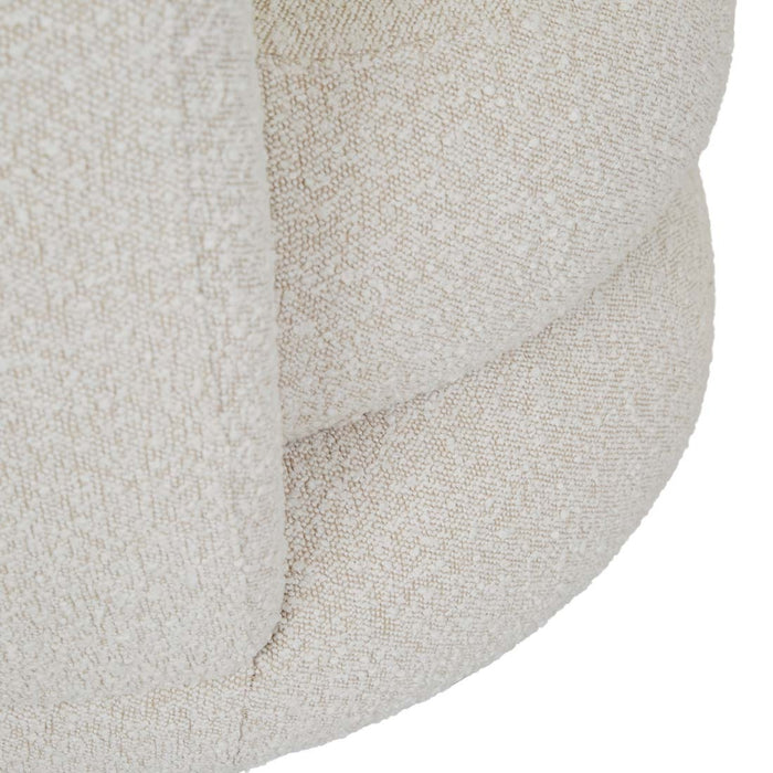 Hugo Vera Swivel 1 Seater Sofa - Oat Boucle, close-up detail