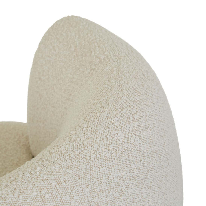 Hugo Vera Swivel 1 Seater Sofa - Oat Boucle, close-up detail