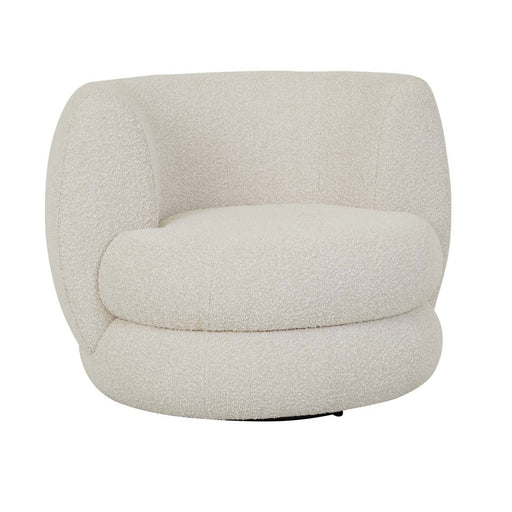 Hugo Vera Swivel 1 Seater Sofa - Oat Boucle, studio shot on a white background