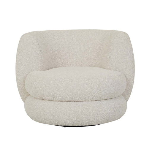 Hugo Vera Swivel 1 Seater Sofa - Oat Boucle, studio shot on a white background