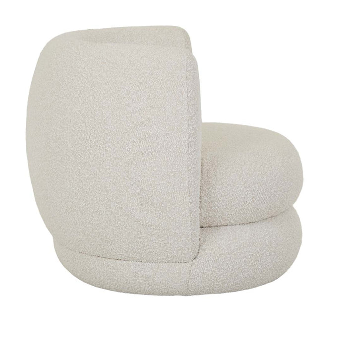 Hugo Vera Swivel 1 Seater Sofa - Oat Boucle, studio shot on a white background