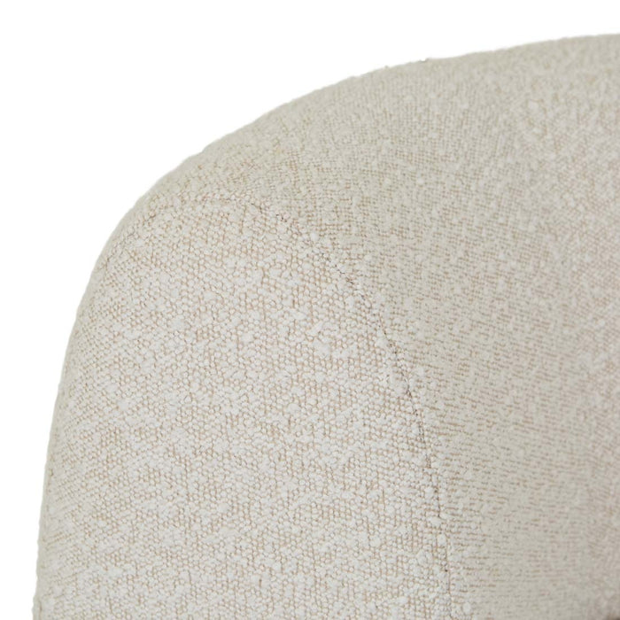 Hugo Vera Swivel 1 Seater Sofa - Oat Boucle, close-up detail