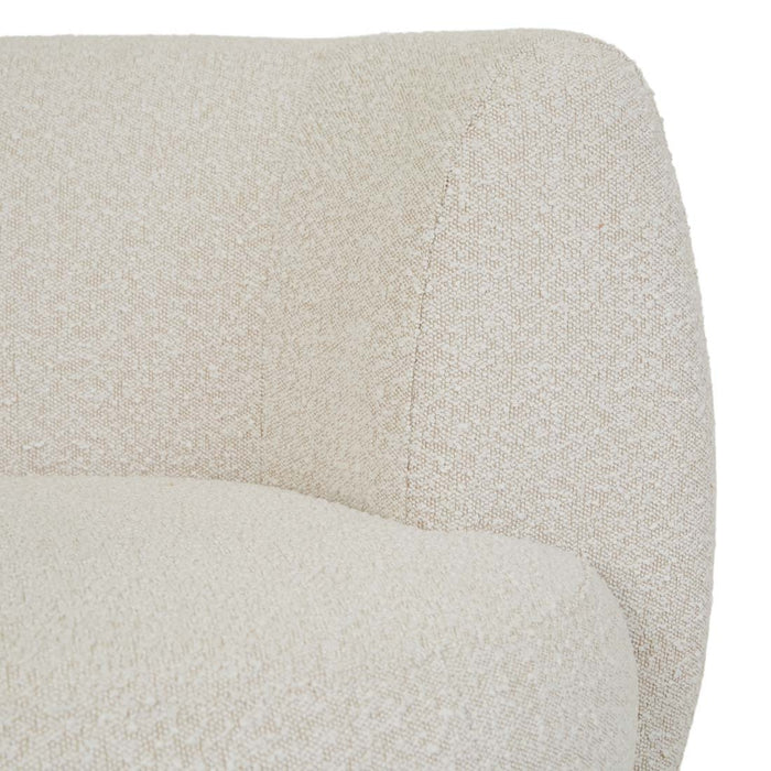 Hugo Vera Swivel 1 Seater Sofa - Oat Boucle, close-up detail