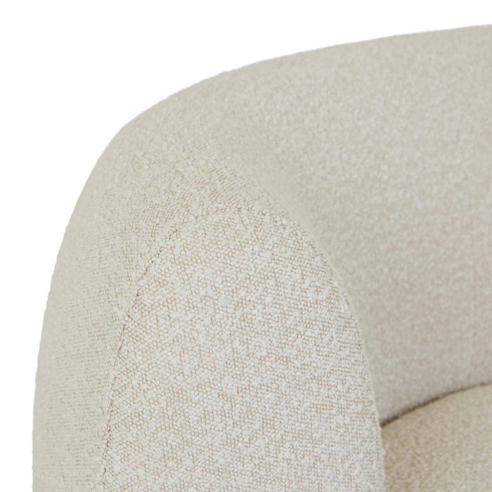 Hugo Vera Swivel 1 Seater Sofa - Oat Boucle, close-up detail