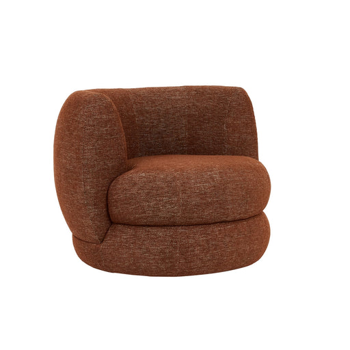 Hugo Vera Swivel 1 Seater Sofa - Rosewood, studio shot on a white background