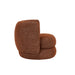 Hugo Vera Swivel 1 Seater Sofa - Rosewood, studio shot on a white background
