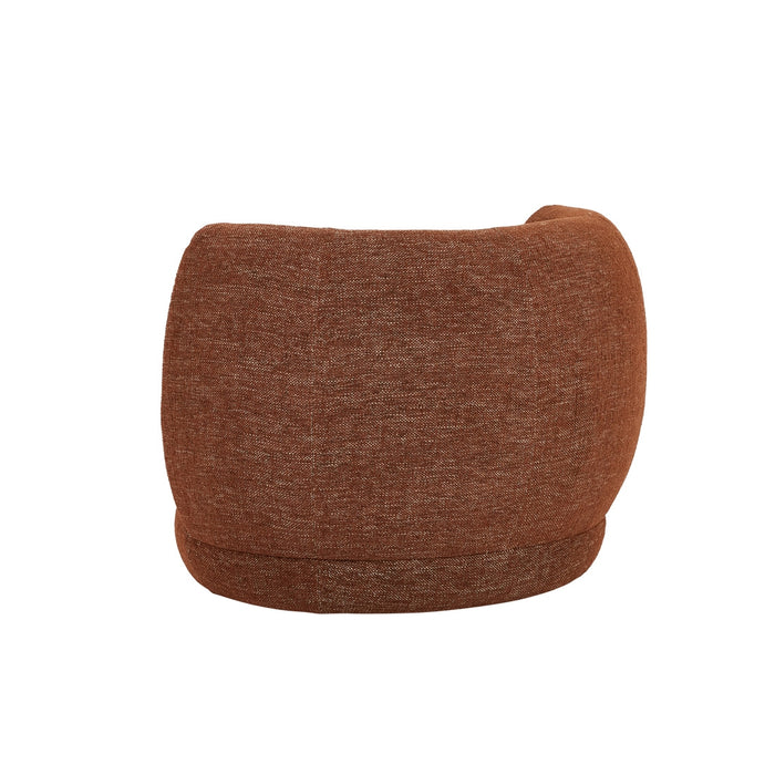 Hugo Vera Swivel 1 Seater Sofa - Rosewood, studio shot on a white background