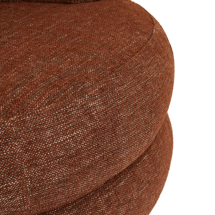 Hugo Vera Swivel 1 Seater Sofa - Rosewood, close-up detail