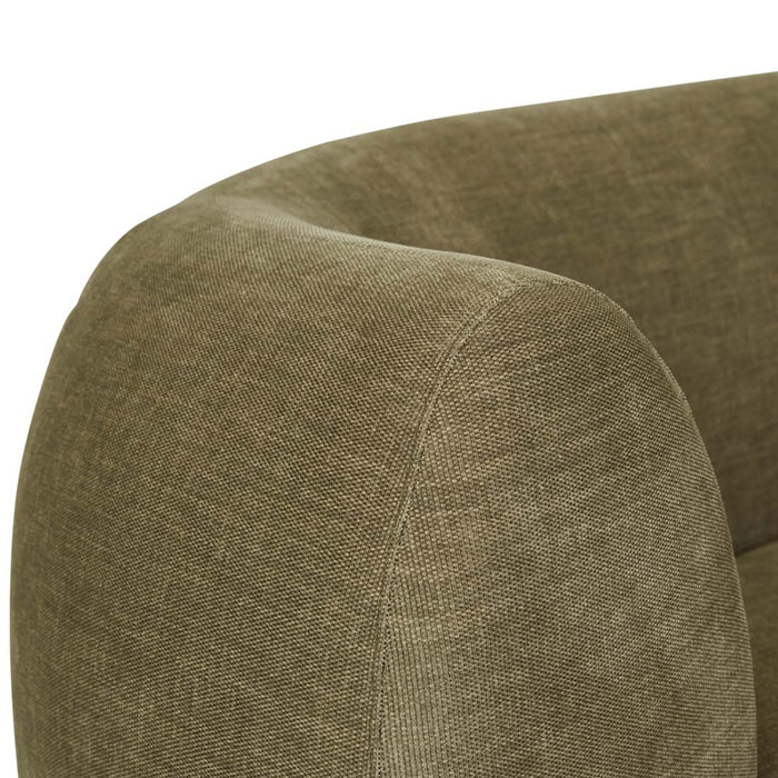 Hugo Vera 4 Seater Sofa - Copeland Olive, close-up detail
