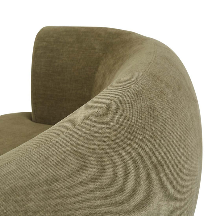 Hugo Vera 4 Seater Sofa - Copeland Olive, close-up detail