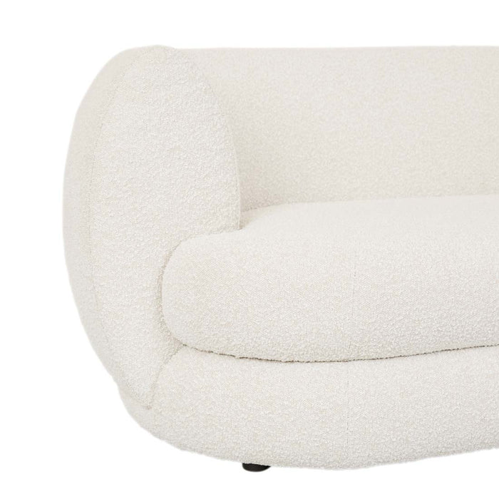 Hugo Vera 4 Seater Sofa - Oat Boucle, close-up detail