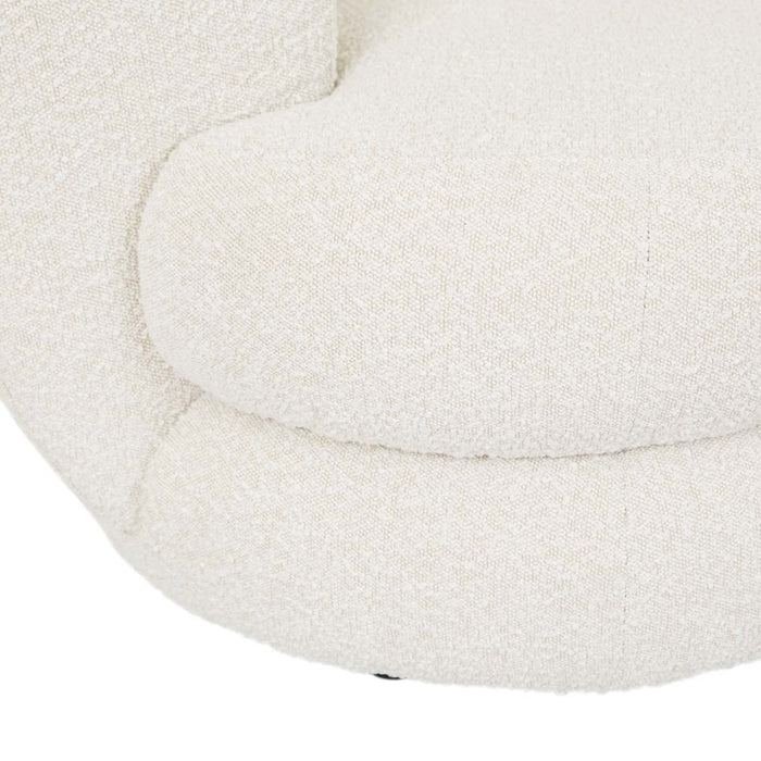 Hugo Vera 4 Seater Sofa - Oat Boucle, close-up detail