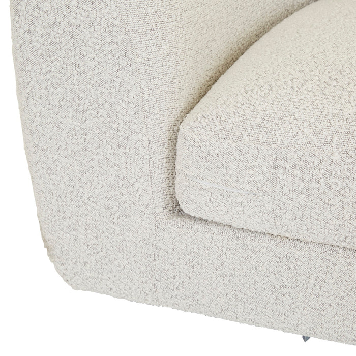 Madrid Curve Corner Sofa - Grey Speckle Boucle