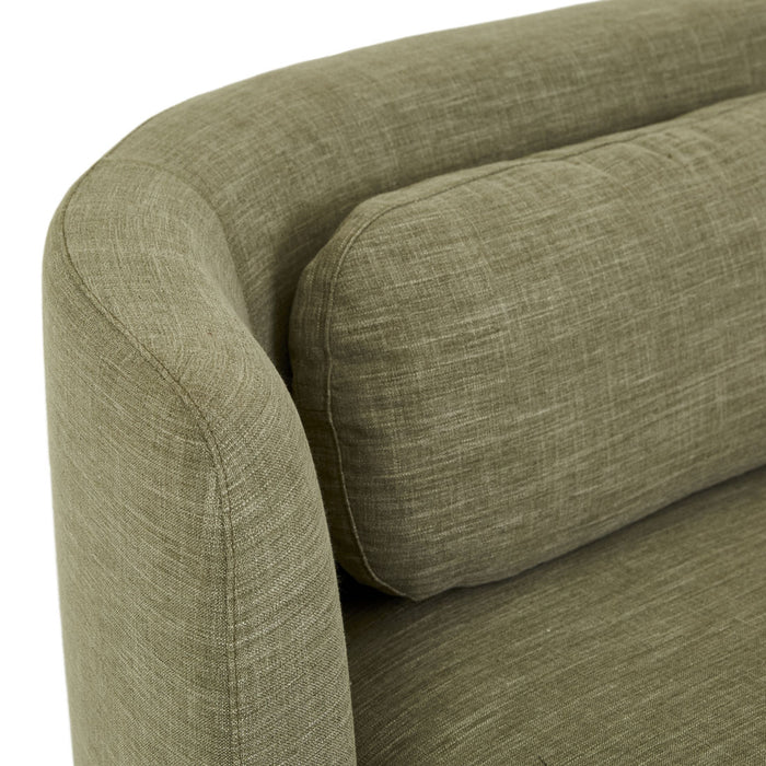 Sidney Bay 3 Seater Sofa - Eames Olive, close-up detail