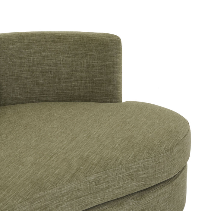 Sidney Bay 3 Seater Sofa - Eames Olive, close-up detail