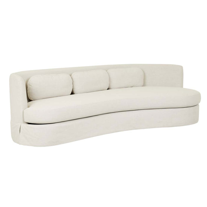 Sidney Bay 3 Seater Sofa - Eames Parchment, studio shot on a white background