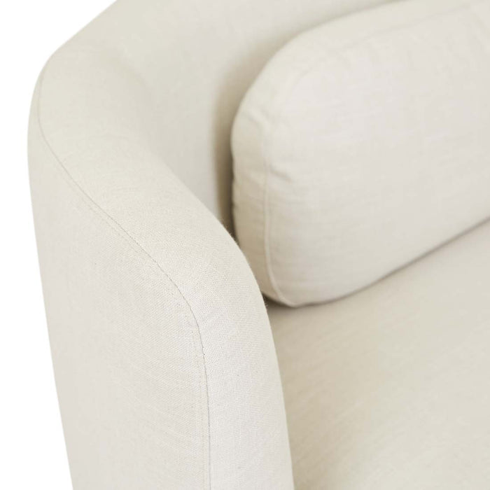 Sidney Bay 3 Seater Sofa - Eames Parchment, close-up detail