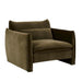 Sidney Peak 1 Seater Sofa - Caper Velvet, studio shot on a white background
