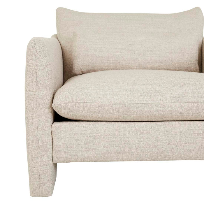 Sidney Peak 1 Seater Sofa - Natural Speckle, close-up detail