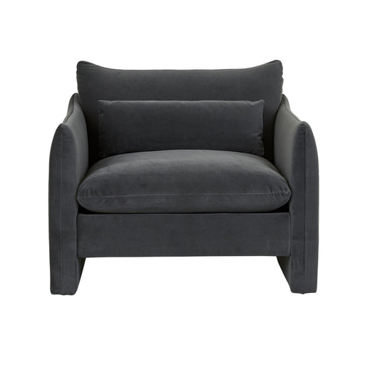 Sidney Peak 1 Seater Sofa - Nocturne Velvet, studio shot on a white background