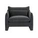 Sidney Peak 1 Seater Sofa - Nocturne Velvet, studio shot on a white background