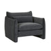 Sidney Peak 1 Seater Sofa - Nocturne Velvet, studio shot on a white background