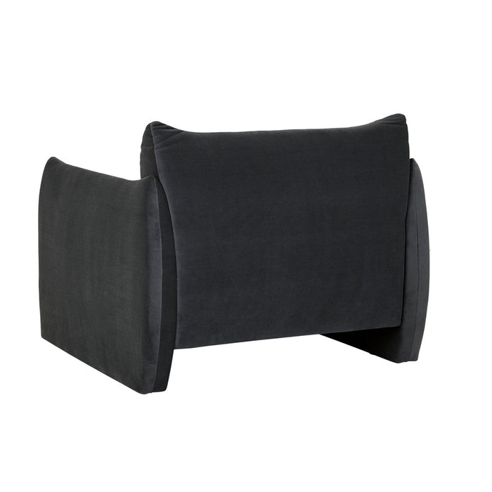 Sidney Peak 1 Seater Sofa - Nocturne Velvet, studio shot on a white background