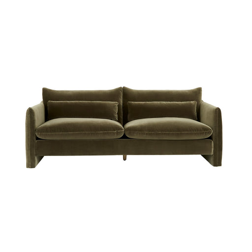 Sidney Peak 2 Seater Sofa - Caper Velvet, studio shot on a white background