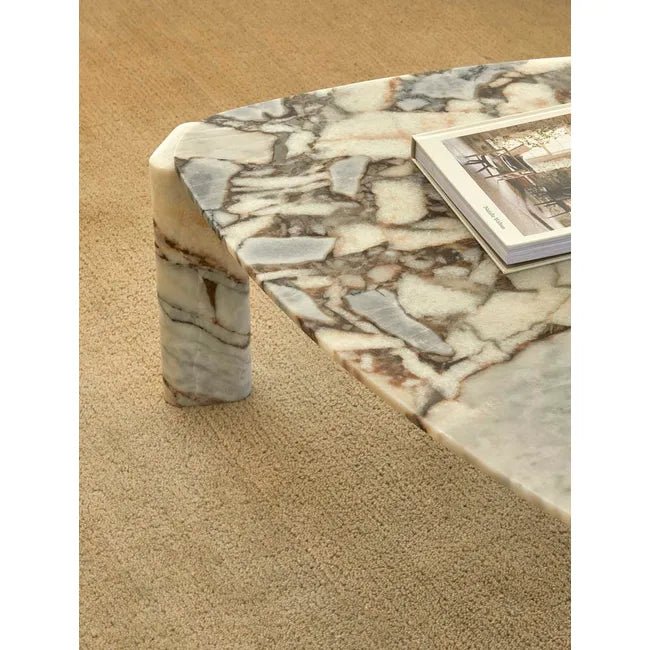 Amara Delta Coffee Table - Natural Ocean Marble