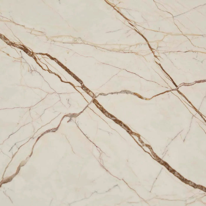 Amara Round Leg Oval Coffee Table - Brown Vein Marble