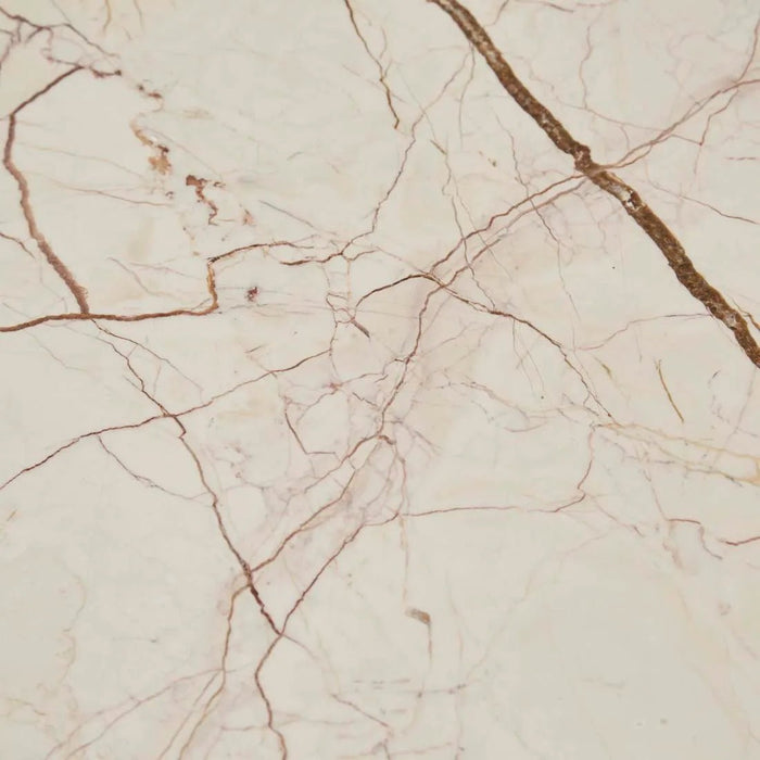 Amara Round Leg Oval Coffee Table - Brown Vein Marble