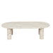 Amara Round Leg Oval Coffee Table - Brown Vein Marble