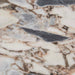 Amara Round Leg Oval Coffee Table - Natural Ocean Marble