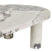 Amara Round Leg Oval Coffee Table - Natural Ocean Marble