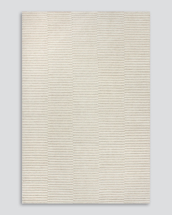 Anni Floor Rug in Oat, the whole rug shown flat on a plain background