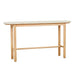 Artie Oval Marble Console - Matt White Marble - Natural Ash