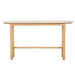 Artie Oval Marble Console - Matt White Marble - Natural Ash