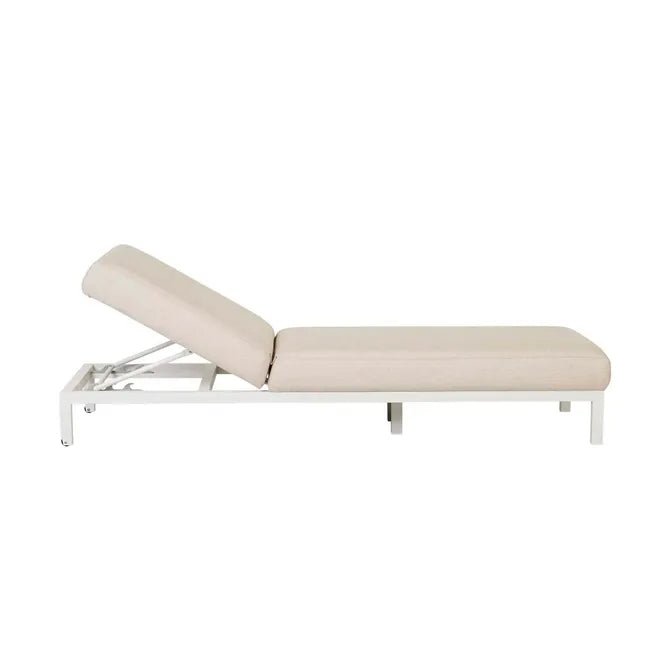 Aruba Rounded Sunbed - Canvas - White