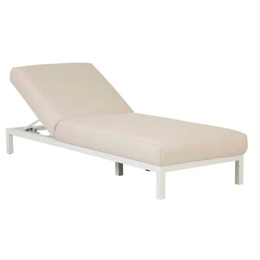 Aruba Rounded Sunbed - Canvas - White