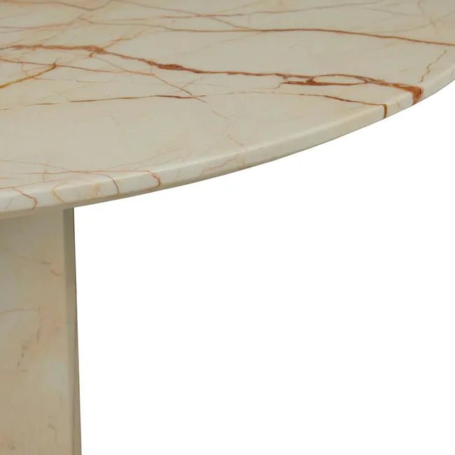 Atlas Decagon Dining Table - Brown Vein Marble