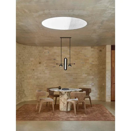 Atlas Decagon Dining Table - Matt Ocean Marble