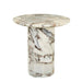 Atlas Decagon Side Table - Matt Ocean Marble