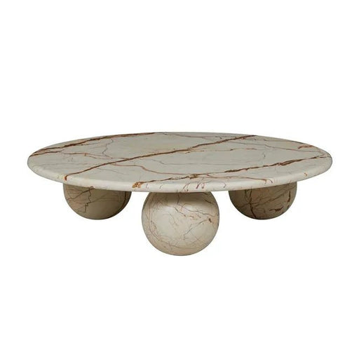 Atlas Sphere Coffee Table - Brown Vein Marble