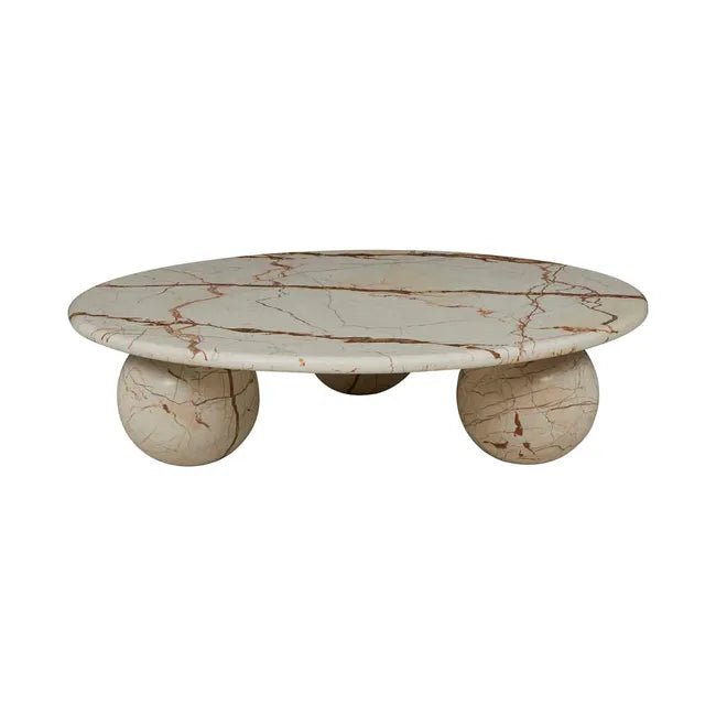 Atlas Sphere Coffee Table - Brown Vein Marble