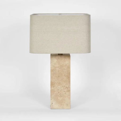 Ava Travertine Table Lamp