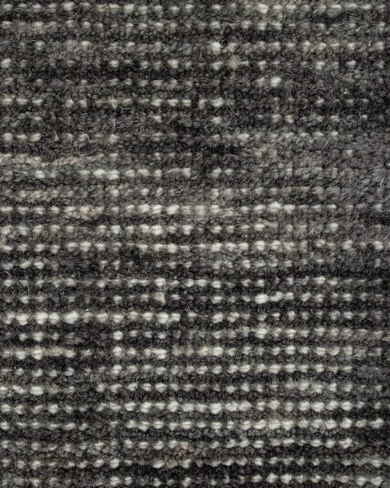 Corbett Floor Rug in Peat, close-up of the wool pile and texture