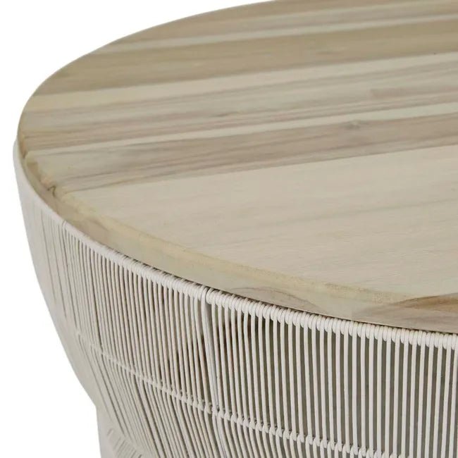 Corsica Float Coffee Table - Chalk - Aged Teak