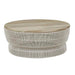 Corsica Float Coffee Table - Chalk - Aged Teak