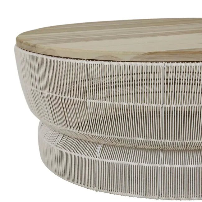 Corsica Float Coffee Table - Chalk - Aged Teak